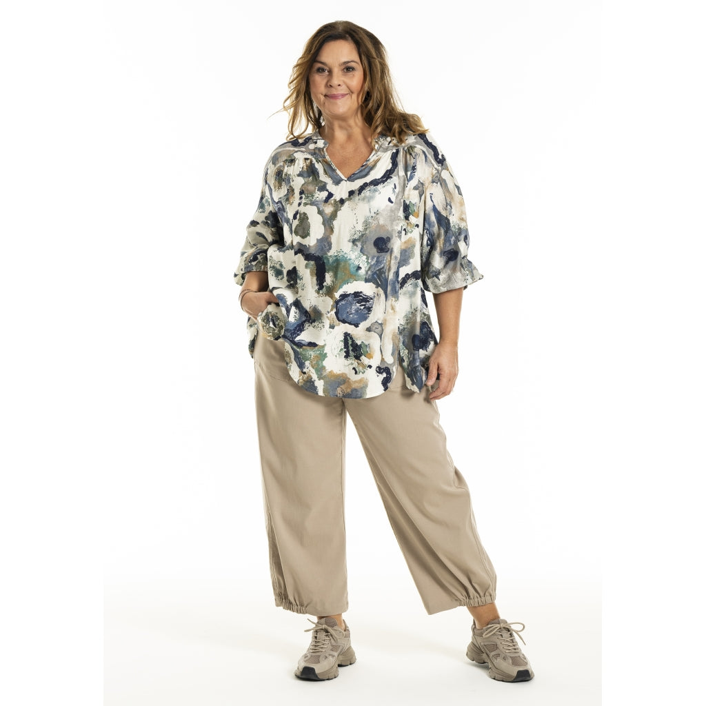 Gozzip Woman GMalina Blouse Blouse Green Print