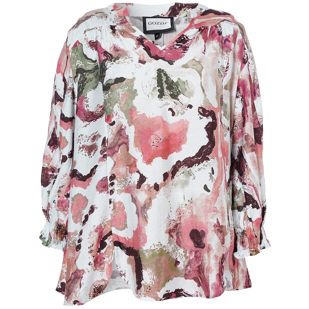 Gozzip Woman GMalina Blouse Blouse Rose Print
