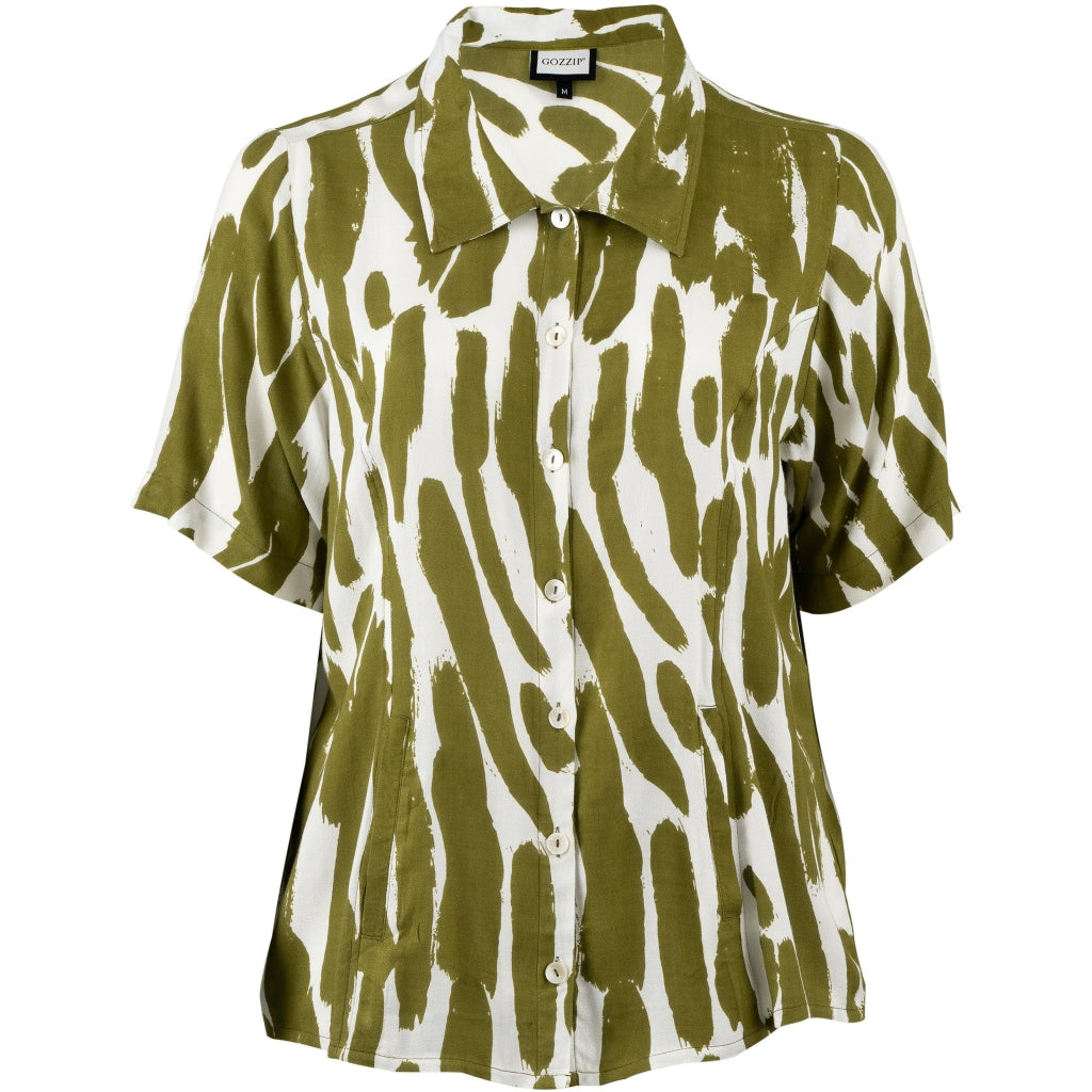 Gozzip Woman GMarlene Blouse Blouse Olive Print