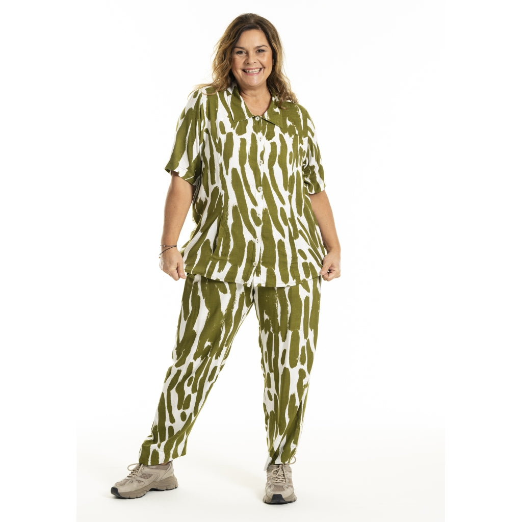 Gozzip Woman GMarlene Blouse Blouse Olive Print