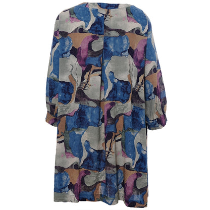 Gozzip Woman GMeta Tunic Tunic Blue print