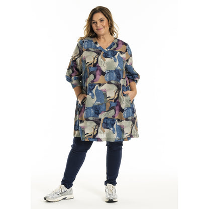 Gozzip Woman GMeta Tunic Tunic Blue print