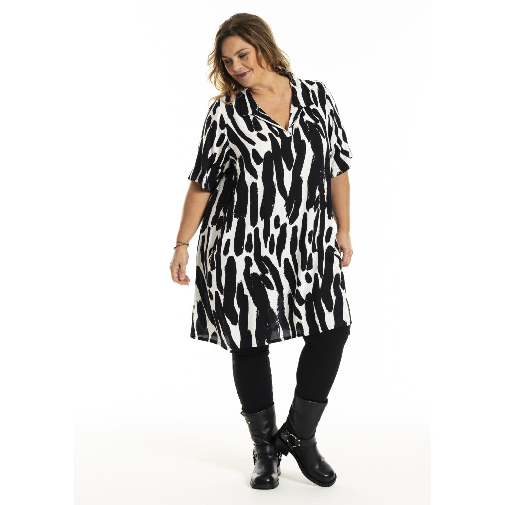 Gozzip Woman GMette Tunic Tunic Off-White Print