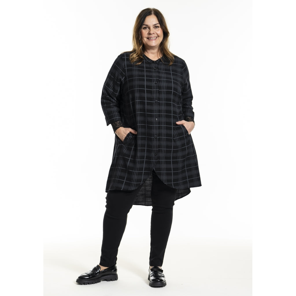 Gozzip Woman GMonna Shirt Tunic Shirt Tunic Black/Grey