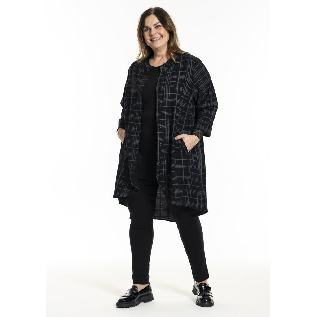 Gozzip Woman GMonna Shirt Tunic Shirt Tunic Black/Grey