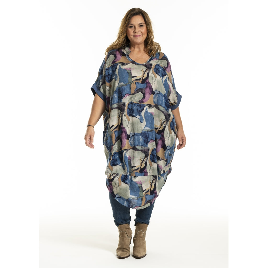 Gozzip Woman GMuna Dress Dress Blue print