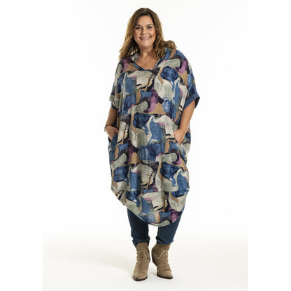 Gozzip Woman GMuna Dress Dress Blue print