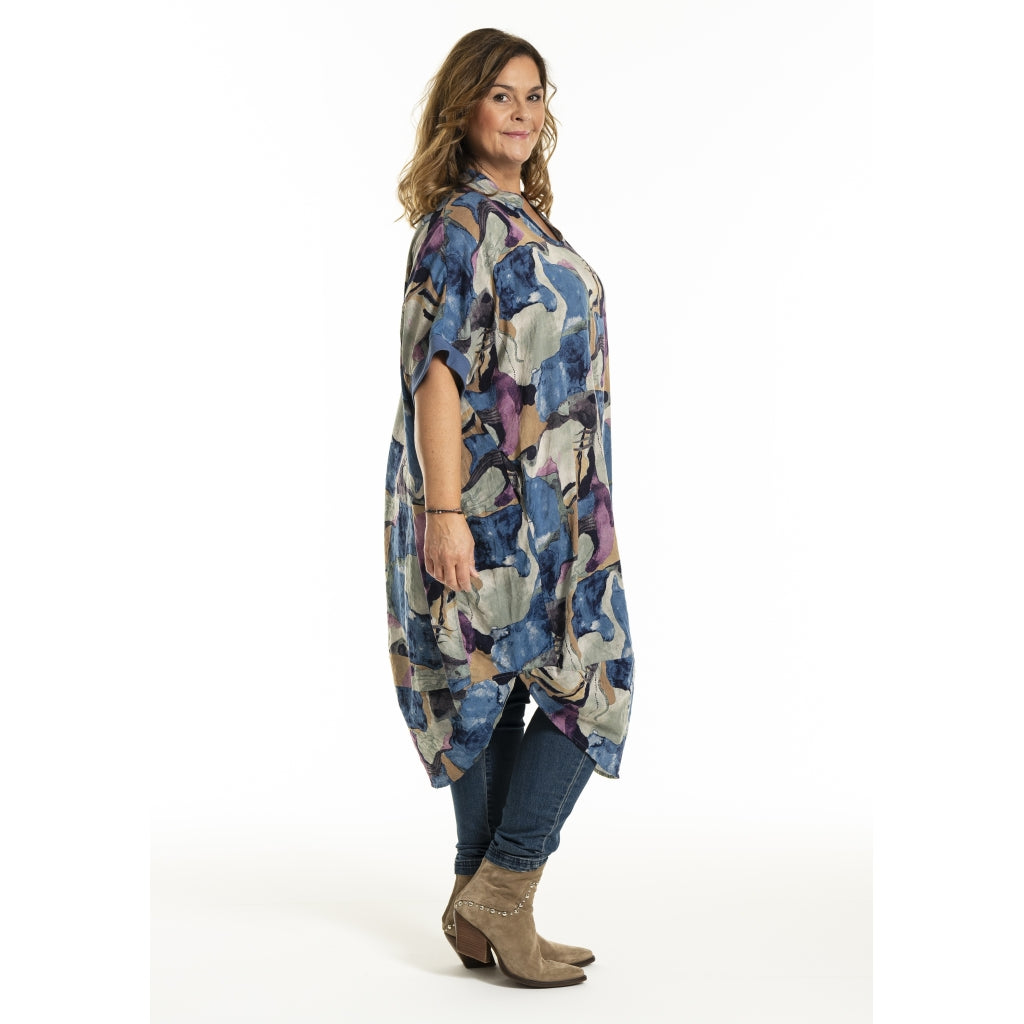 Gozzip Woman GMuna Dress Dress Blue print