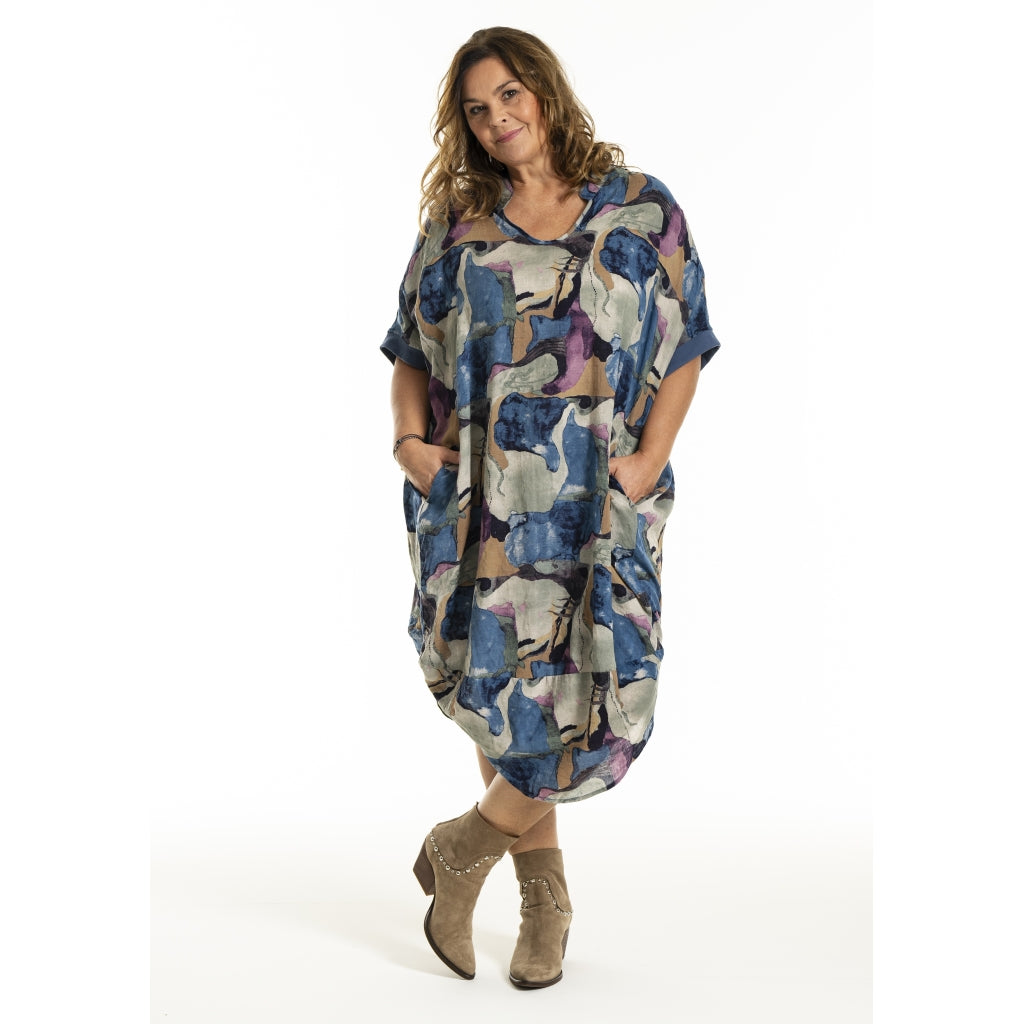 Gozzip Woman GMuna Dress Dress Blue print