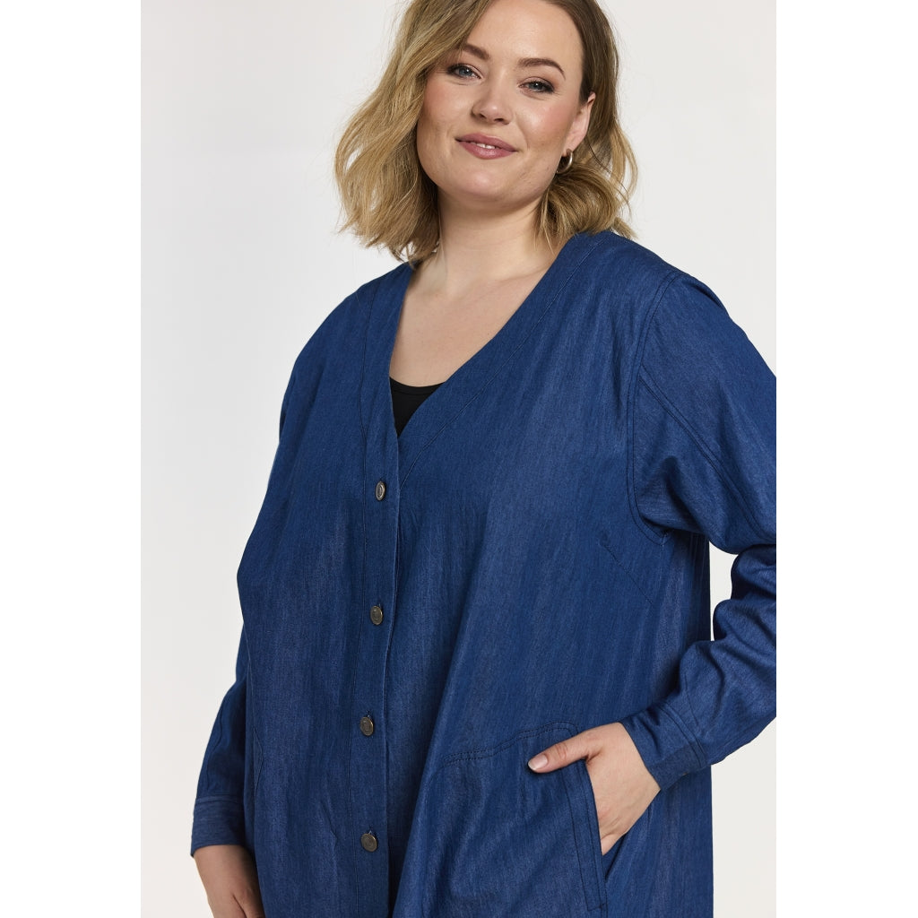 Gozzip Woman GNellie Denim Dress Dress Denim Blue