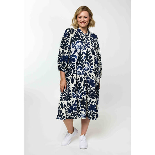 Gozzip Woman GNelly Dress Dress Blue print
