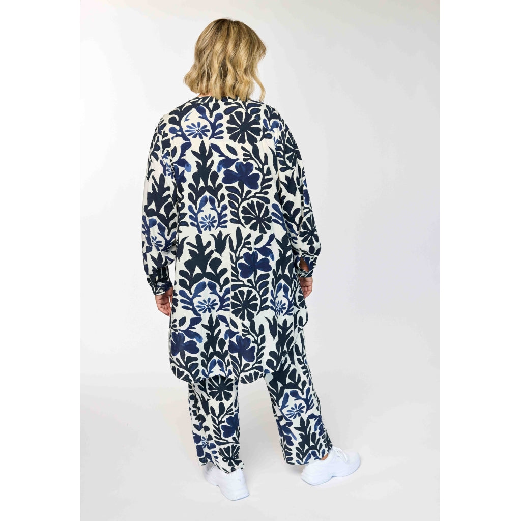 Gozzip Woman GOda Pants Pants Blue print