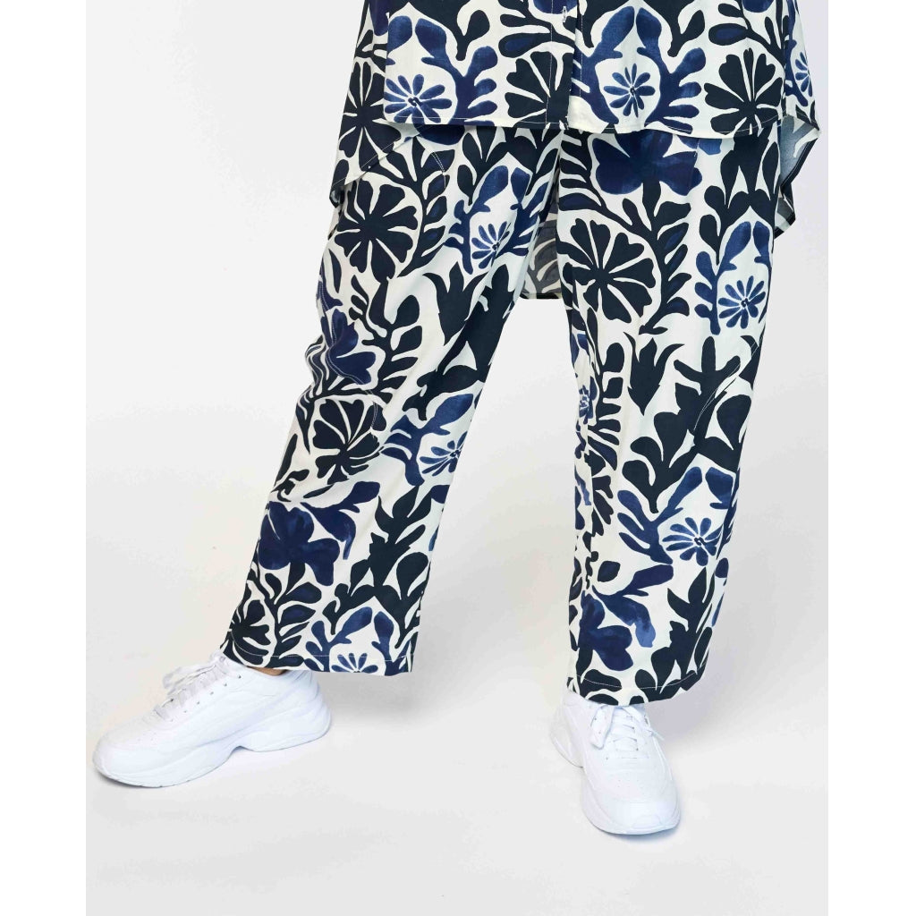 Gozzip Woman GOda Pants Pants Blue print