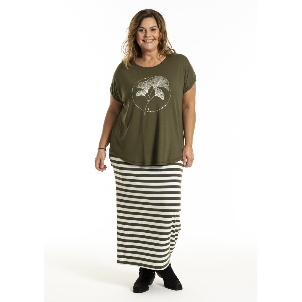 Gozzip Woman GPennie Skirt Skirt Olive stripe