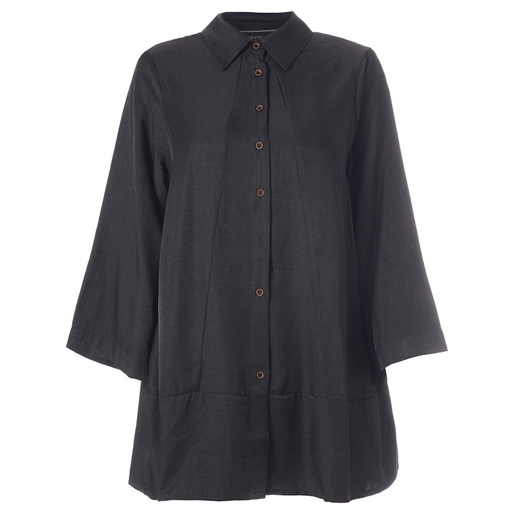 Gozzip Woman GRuna A shaped shirt Shirt Black