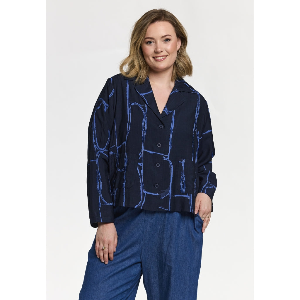 Gozzip Woman GSif Shirt Jacket Shirt Jacket Navy