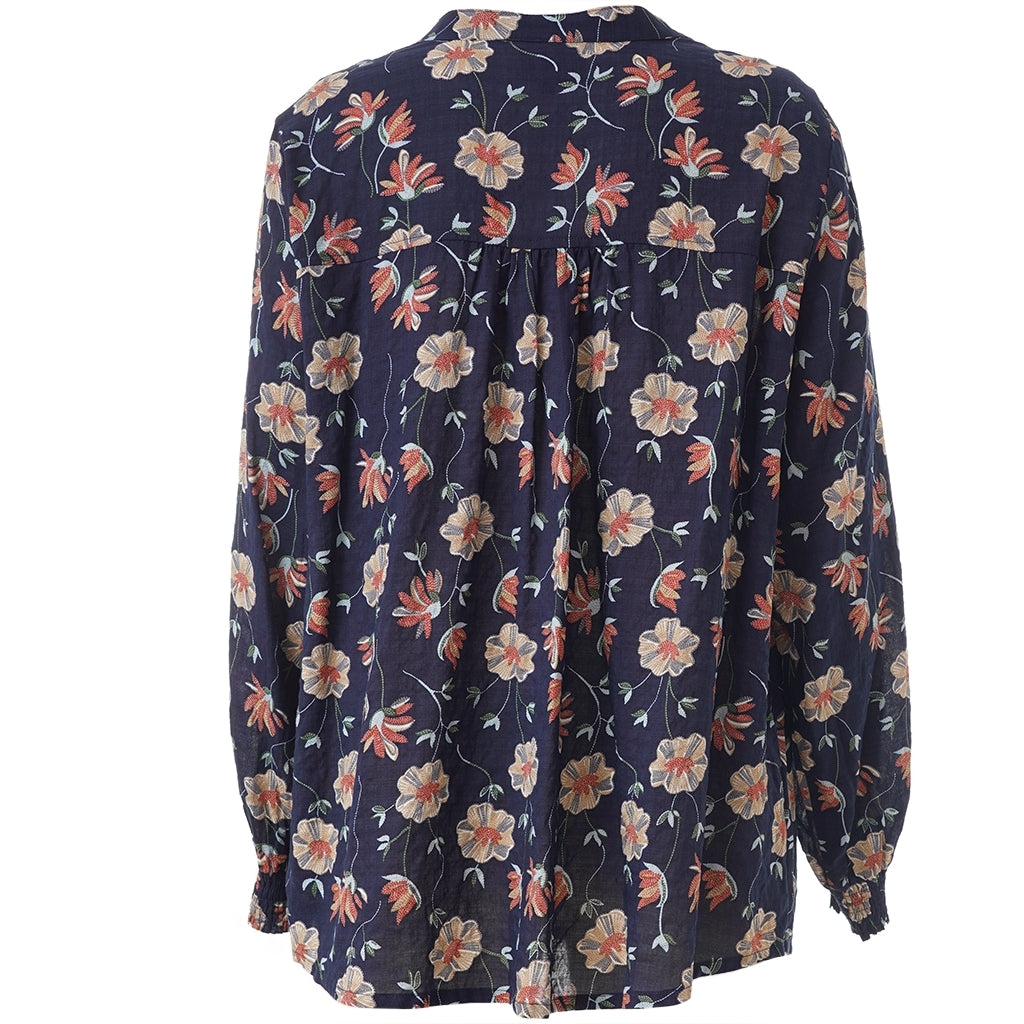 Gozzip Woman GSilke Blouse Blouse Navy Print