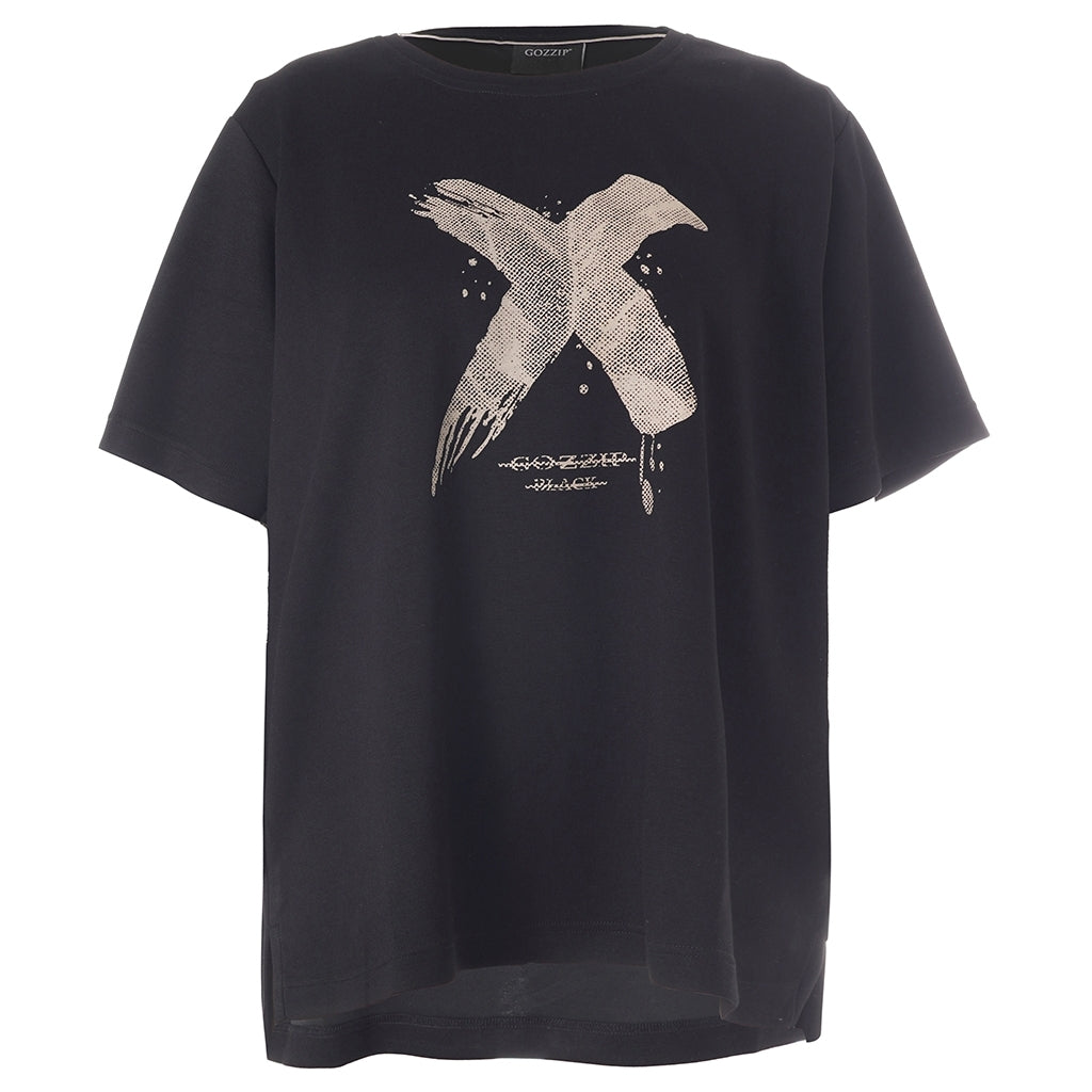 Gozzip Woman GTine T-shirt with print T-Shirt Black