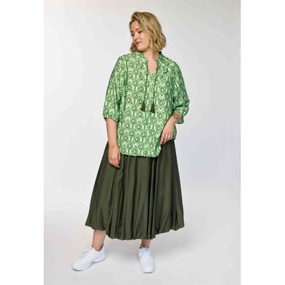 Gozzip Woman GTrine Blouse Blouse Green Print
