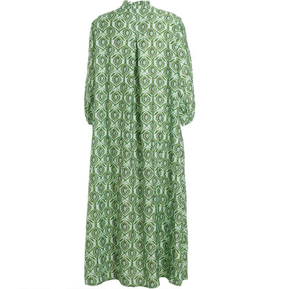 Gozzip Woman GUna Dress Dress Green Print