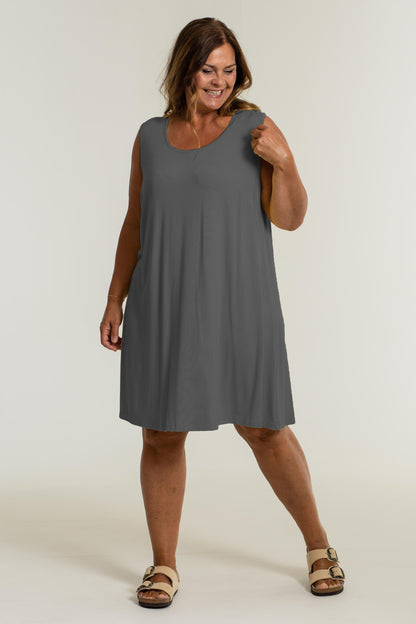 Gozzip Woman Gitte Panel Dress Panel Dress 13 Grey
