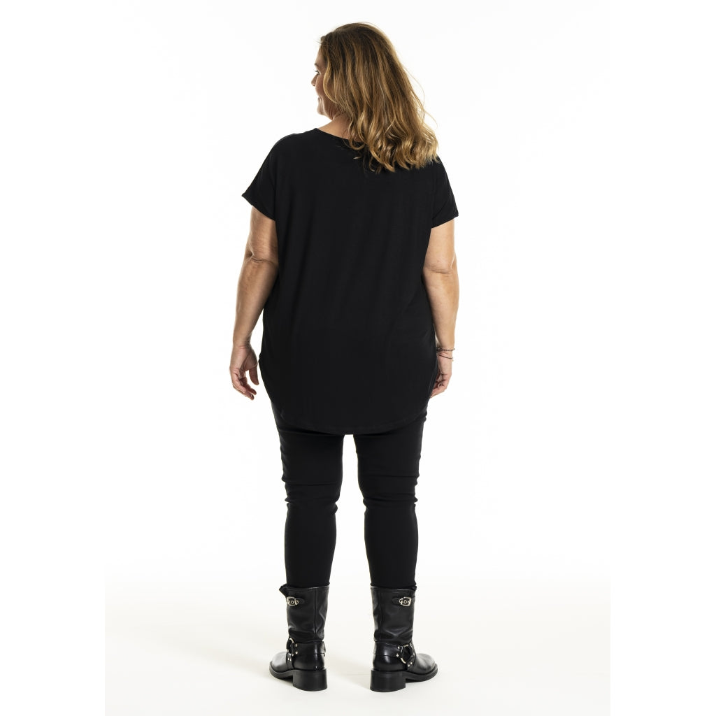 Gozzip Woman Gitte T-shirt with print T-Shirt Black