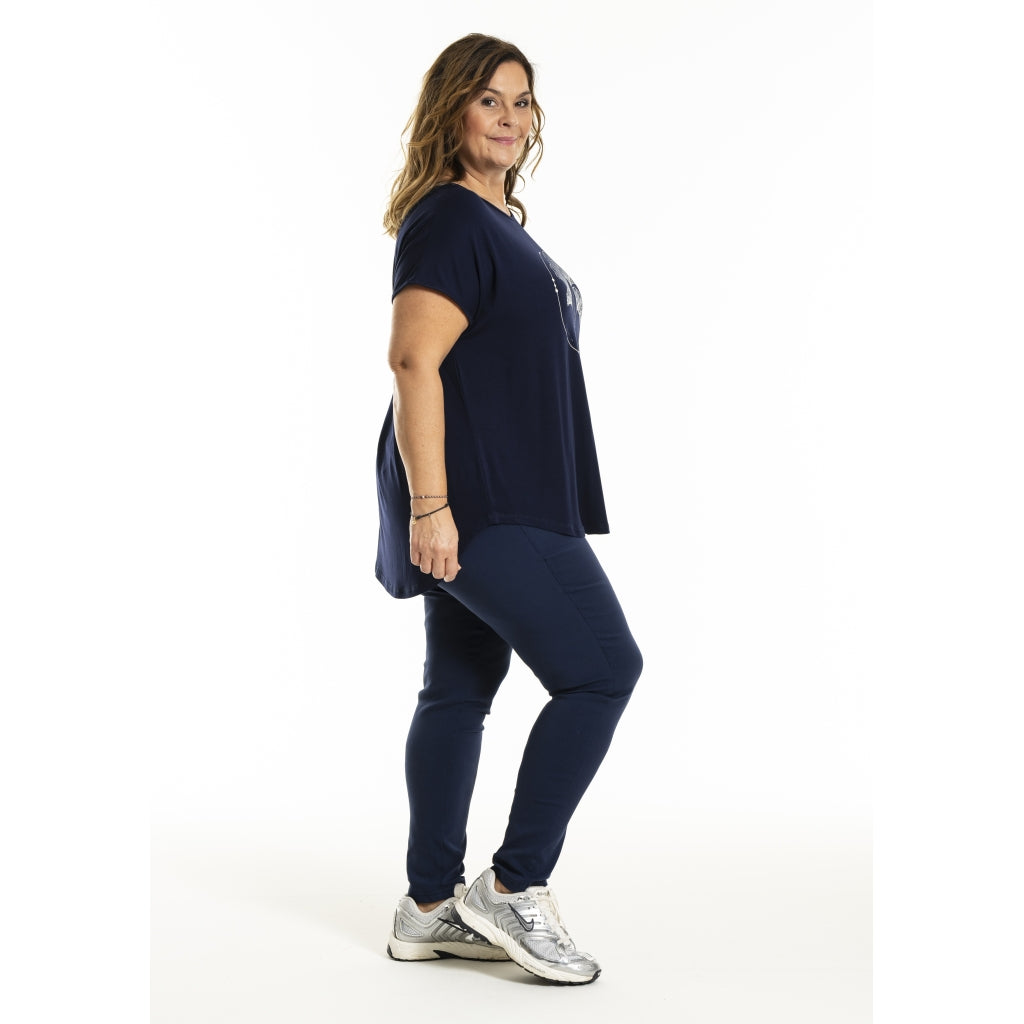 Gozzip Woman Gitte T-shirt with print T-Shirt Navy