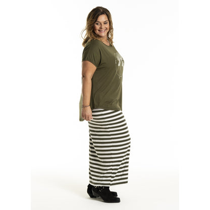 Gozzip Woman Gitte T-shirt with print T-Shirt Olive