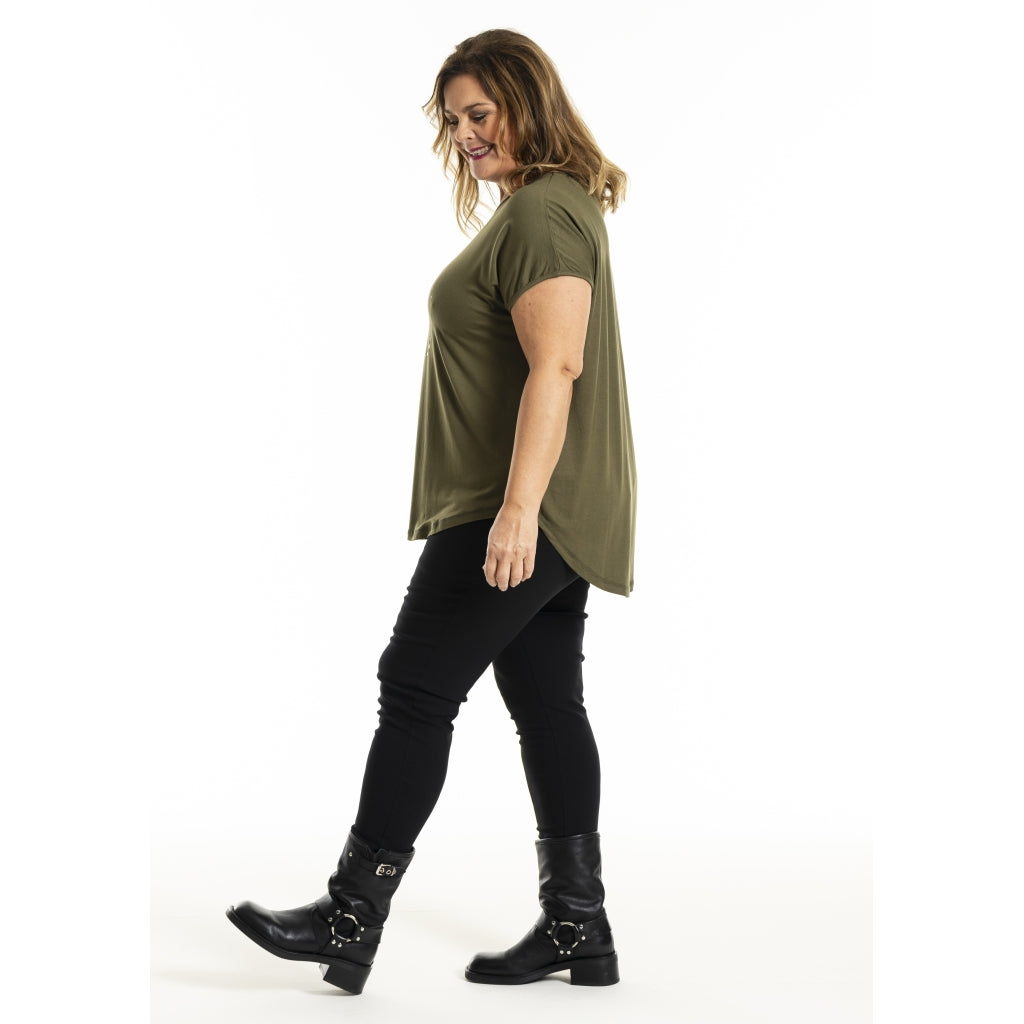 Gozzip Woman Gitte T-shirt with print T-Shirt Olive