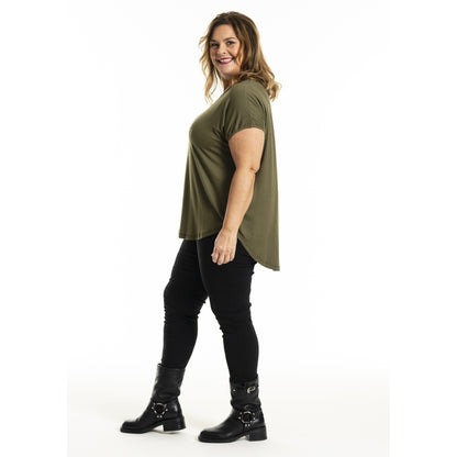 Gozzip Woman Gitte T-shirt with print T-Shirt Olive