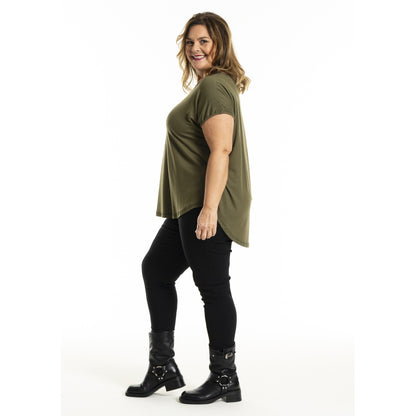 Gozzip Woman Gitte T-shirt with print T-Shirt Olive
