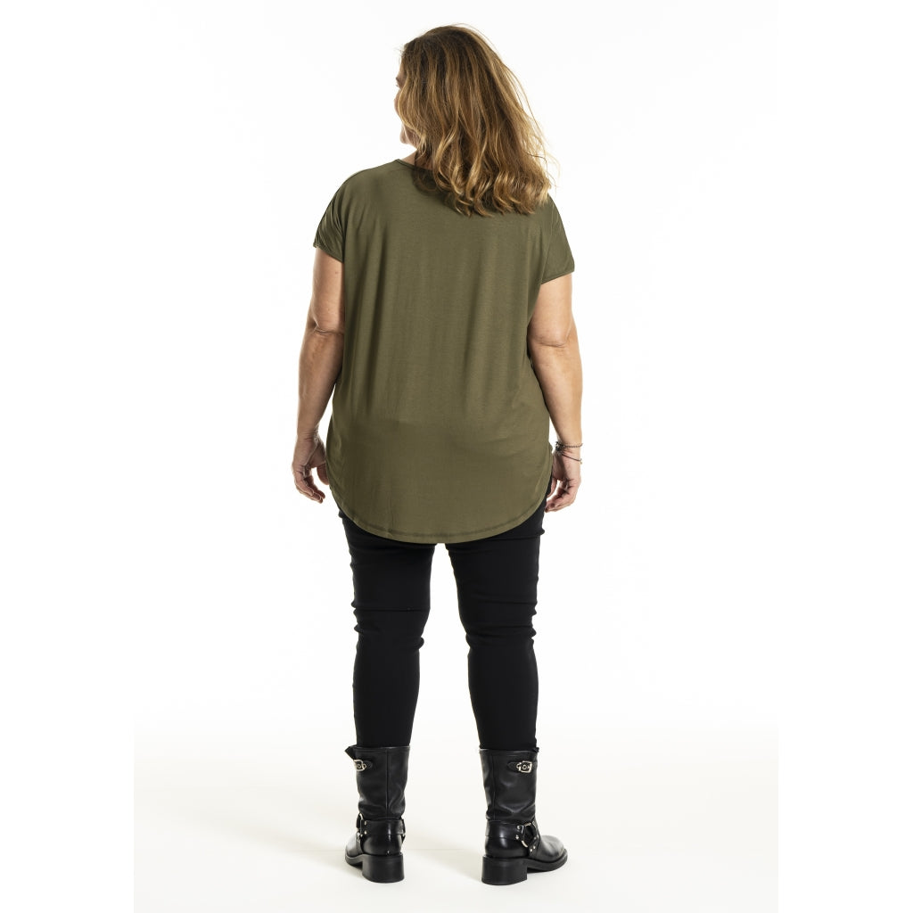Gozzip Woman Gitte T-shirt with print T-Shirt Olive