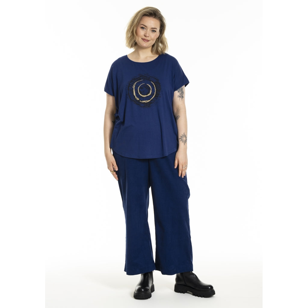 Gozzip Woman Gitte T-shirt with print T-Shirt Blue