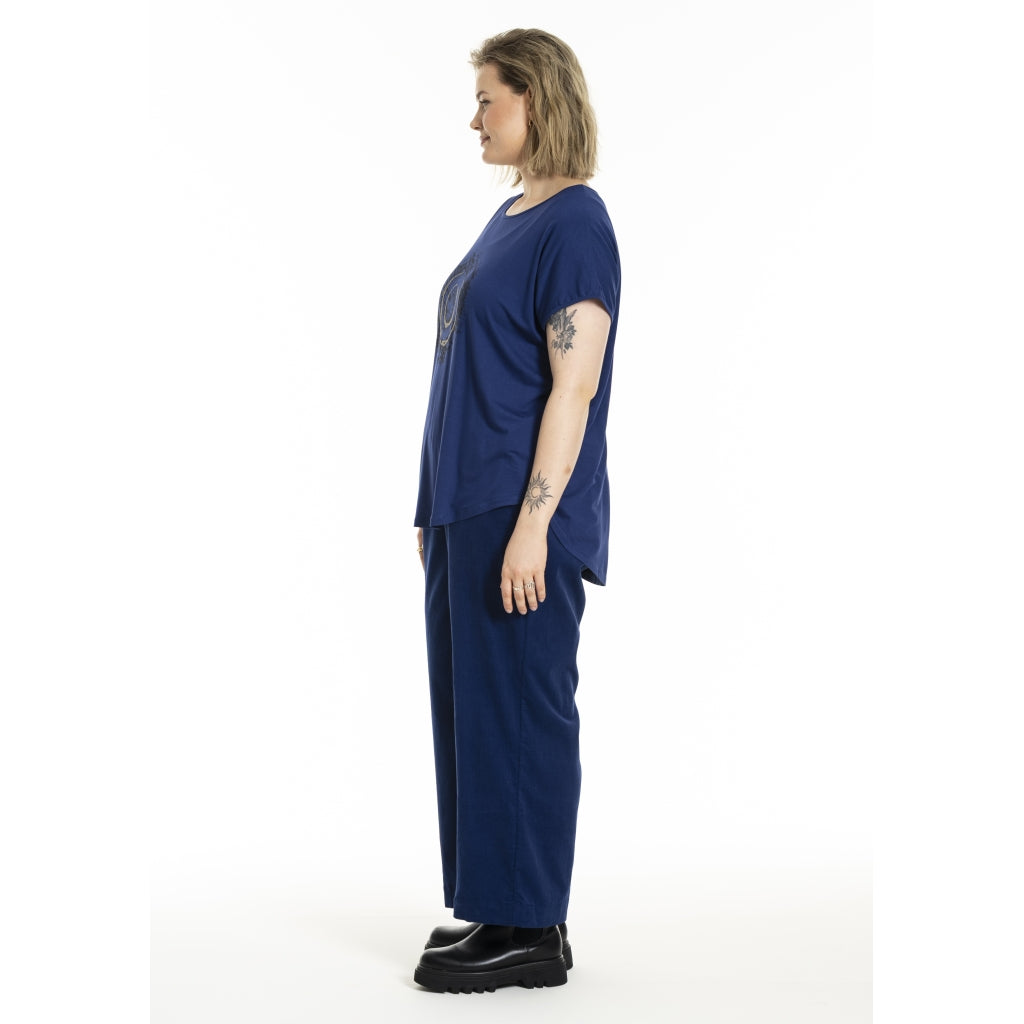 Gozzip Woman Gitte T-shirt with print T-Shirt Blue