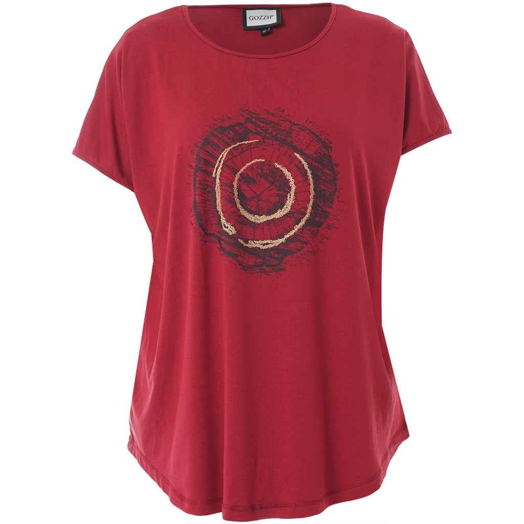Gozzip Woman Gitte T-shirt with print T-Shirt Scarlet