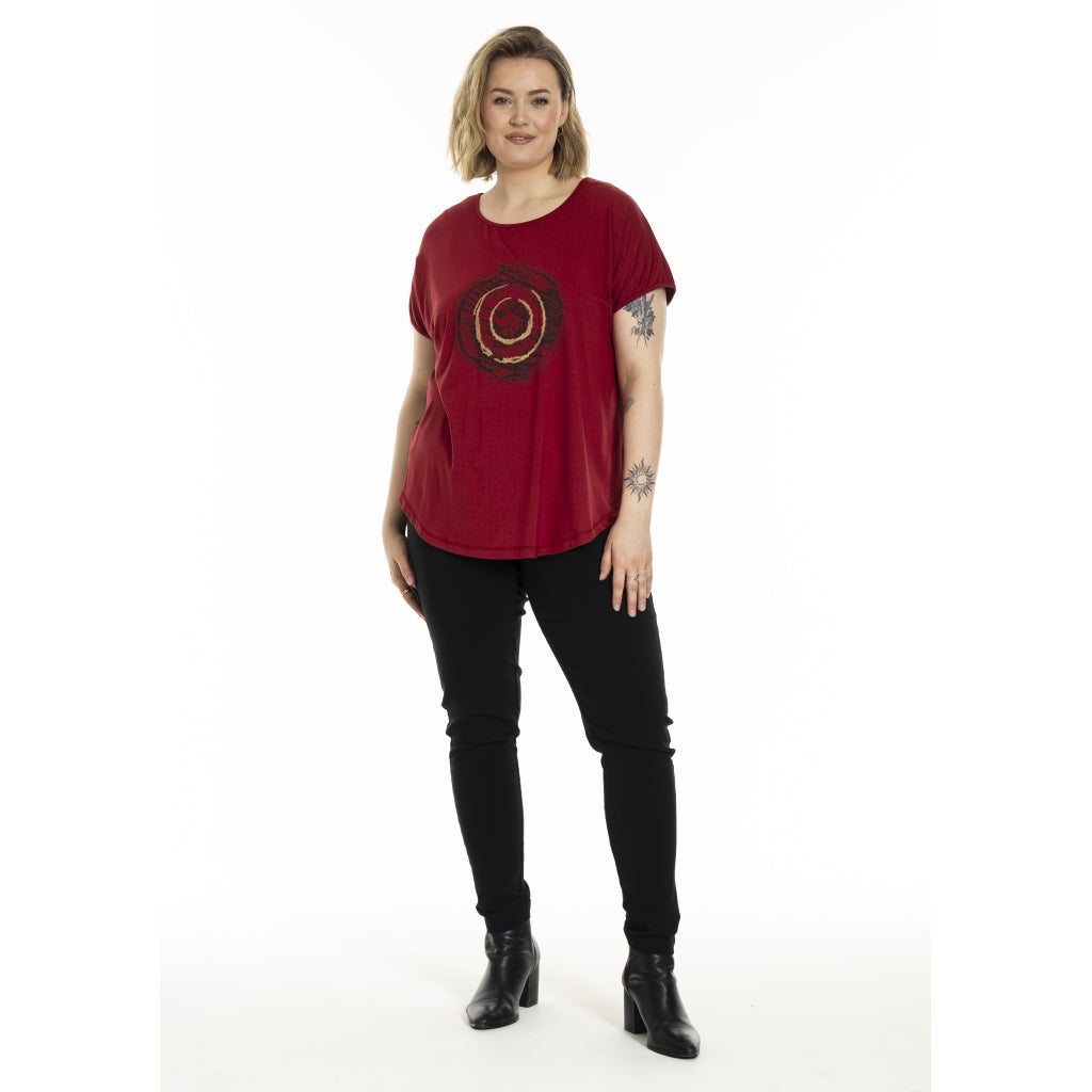 Gozzip Woman Gitte T-shirt with print T-Shirt Scarlet
