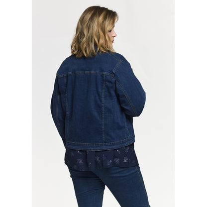 Gozzip Woman Maya Denim Jacket Jacket Dark blue denim