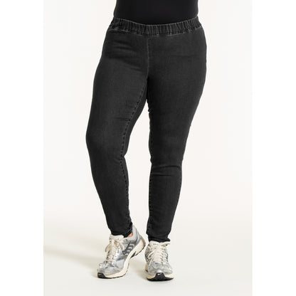 Gozzip Woman Maya Denim Leggings Leggings Black denim